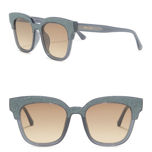Jimmy Choo Accessories - JIMMY CHOO Mayela 50mm Glitter Square Sunglasses